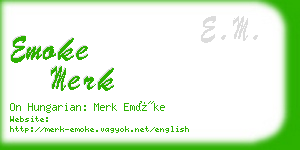 emoke merk business card